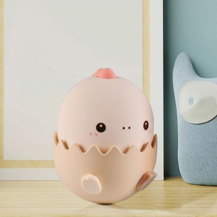 LED RGBW Prigušiva dječja dodirna lampa BABY DINO LED/0,75W/5V USB 1200 mAh ružičasta