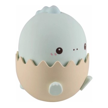 LED RGBW Prigušiva dječja dodirna lampa BABY DINO LED/0,75W/5V USB 1200 mAh plava