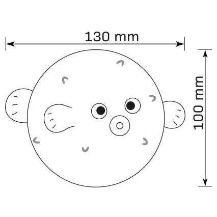 LED RGBW Prigušiva dječja dodirna lampa HELA LED/1W/5V USB 1200 mAh ribica ružičasta