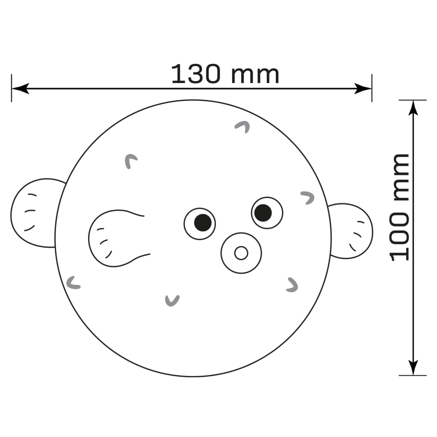 LED RGBW Prigušiva dječja dodirna lampa HELA LED/1W/5V USB 1200 mAh ribica ružičasta