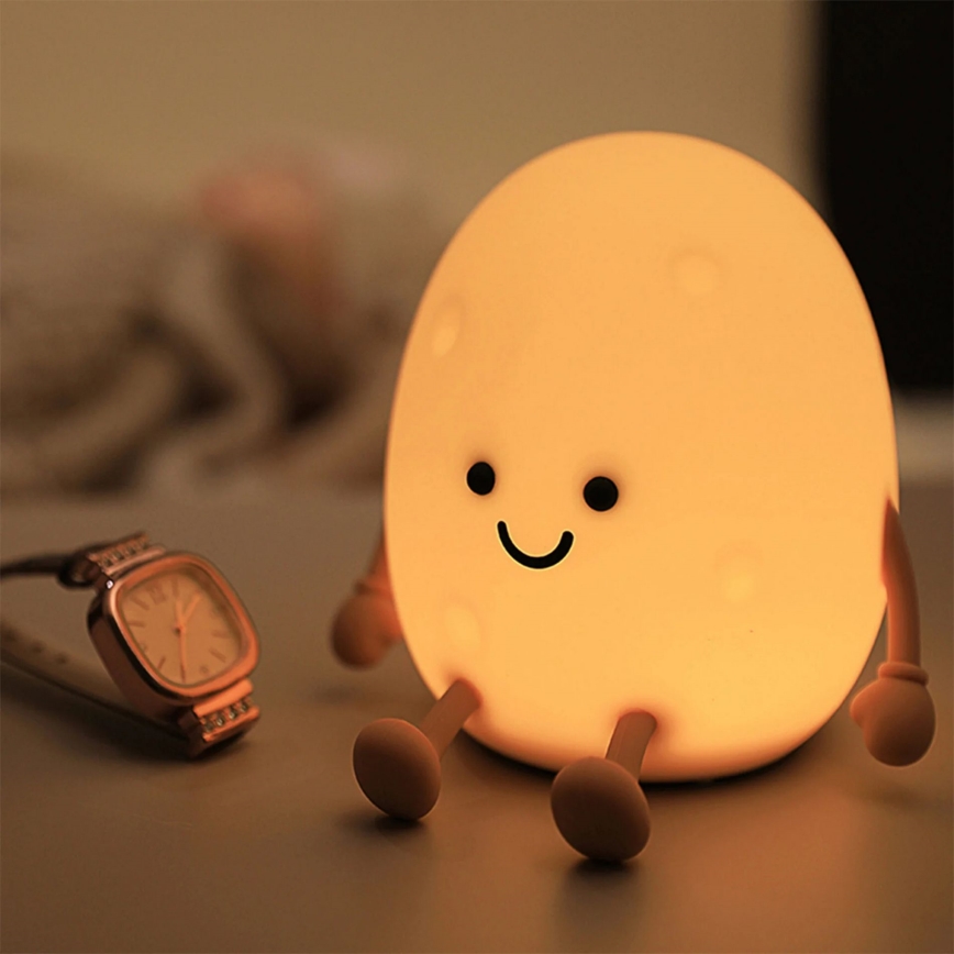 LED RGBW Prigušiva dječja dodirna lampa POTATO LED/2W/5V USB 1200 mAh krumpir