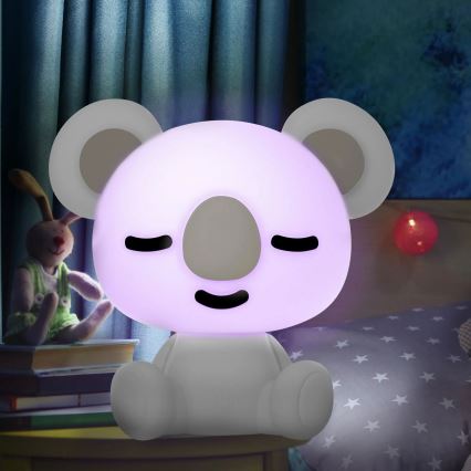 LED RGBW Prigušiva dječja noćna lampica LED/2,5W/230V koala bijela