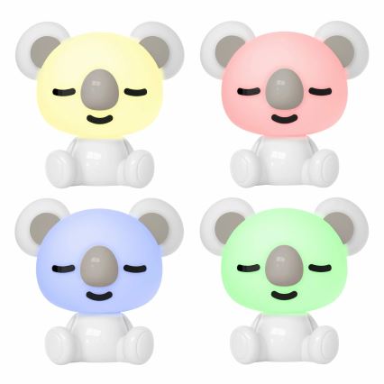 LED RGBW Prigušiva dječja noćna lampica LED/2,5W/230V koala bijela