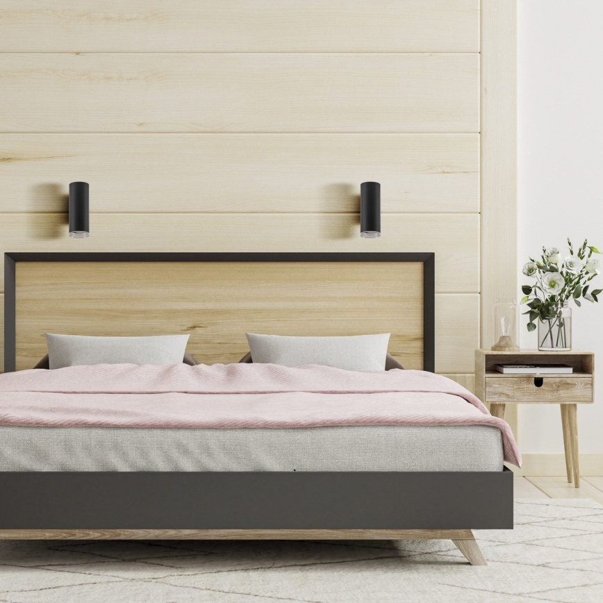 LED RGBW prigušivo kupaonsko zidno svjetlo TURYN 1xGU10/6W/230V 3000K Wi-Fi IP44 crno