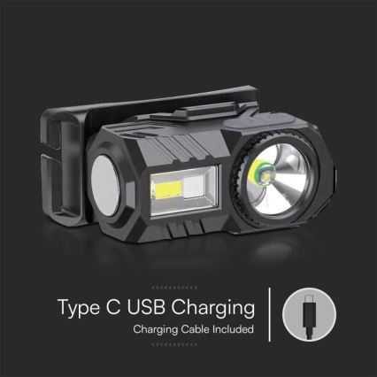 LED RGBW Prigušiva punjiva čeona svjetiljka USB LED/3W/5V IP43 190 lm 24 h 750 mAh