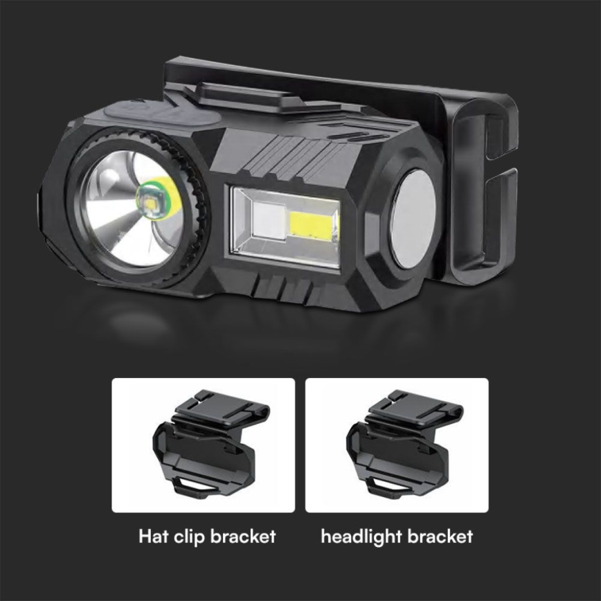 LED RGBW Prigušiva punjiva čeona svjetiljka USB LED/3W/5V IP43 190 lm 24 h 750 mAh