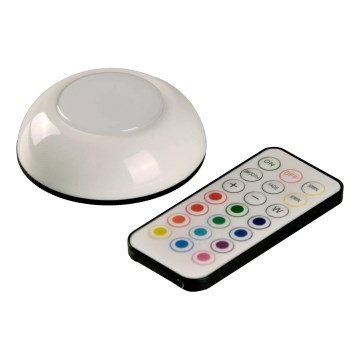 LED RGBW Prigušiva rasvjeta za namještaj LED/0,5W/4,5V 3xAAA bijela + daljinski upravljač