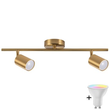 LED RGBW prigušiva spot svjetiljka GOLDI 2xGU10/6,5W/230V 2700-6500K Wi-Fi zlatna