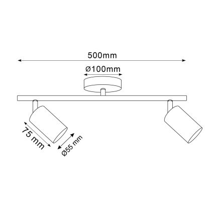 LED RGBW prigušiva spot svjetiljka GOLDI 2xGU10/6,5W/230V 2700-6500K Wi-Fi zlatna