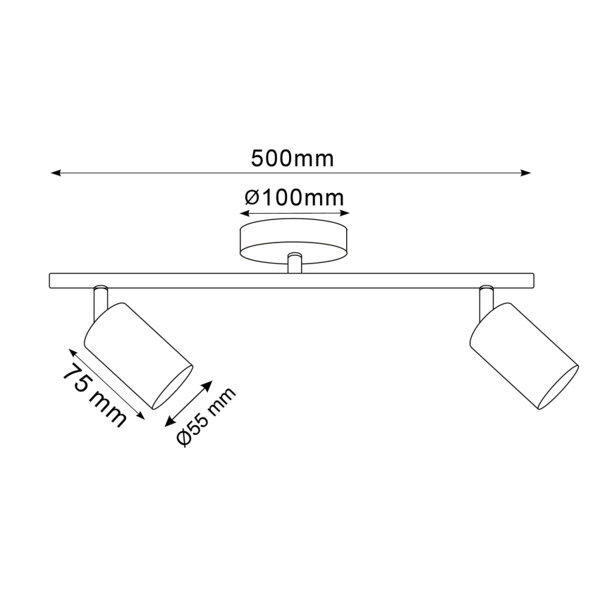 LED RGBW prigušiva spot svjetiljka GOLDI 2xGU10/6,5W/230V 2700-6500K Wi-Fi zlatna