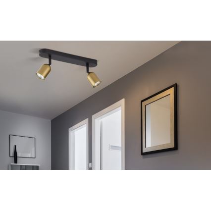 LED RGBW prigušiva spot svjetiljka TOP 2xGU10/6,5W/230V 2700-6500K zlatna/crna