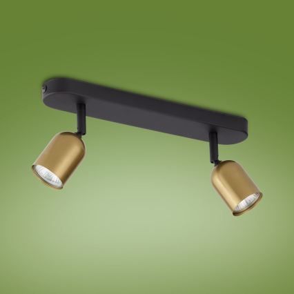 LED RGBW prigušiva spot svjetiljka TOP 2xGU10/6,5W/230V 2700-6500K zlatna/crna