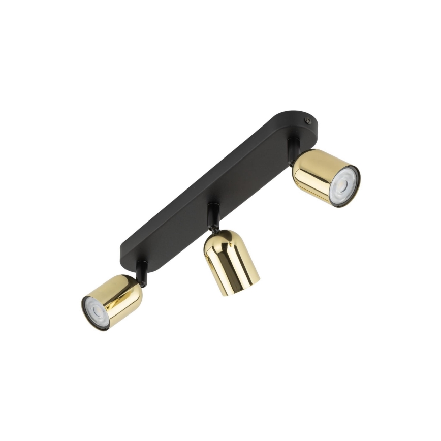 LED RGBW prigušiva spot svjetiljka TOP 3xGU10/6,5W/230V 2700-6500K crna/zlatna