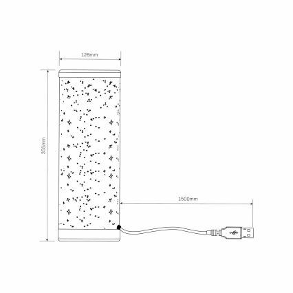 LED RGBW Prigušiva stolna lampa STELLA MINI LED/5W/5V + daljinski upravljač
