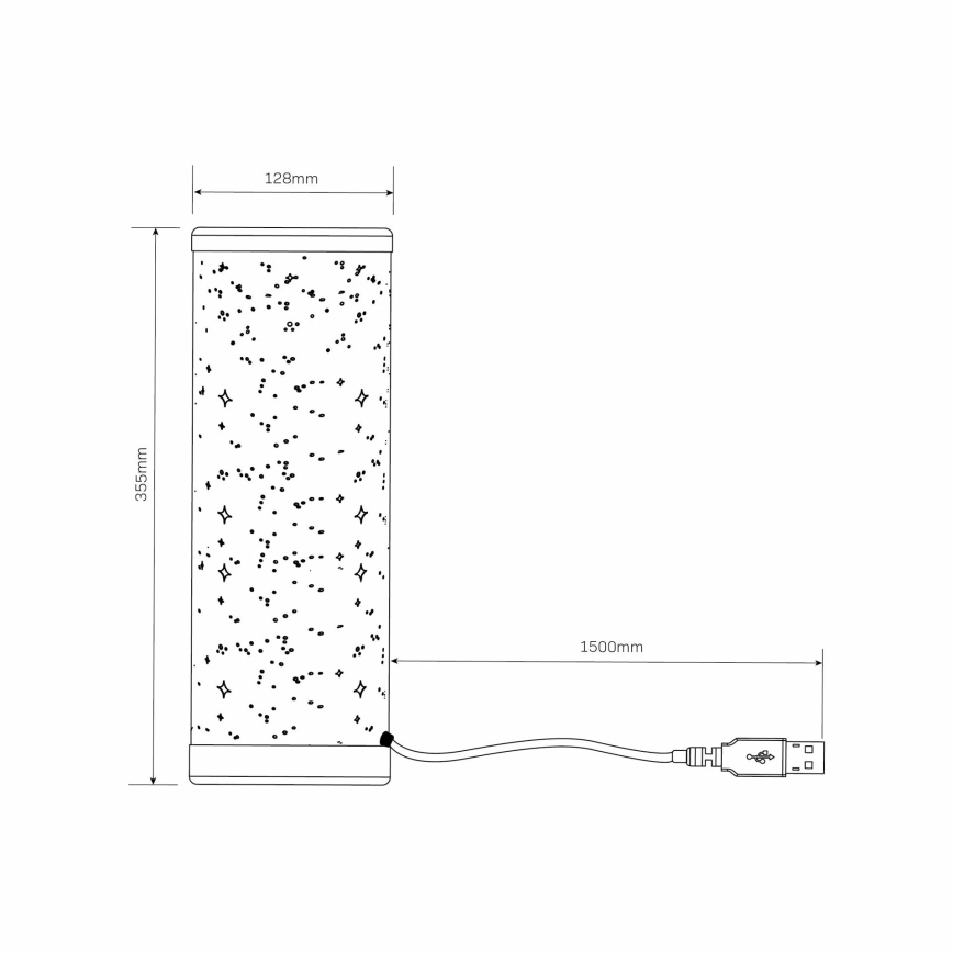 LED RGBW Prigušiva stolna lampa STELLA MINI LED/5W/5V + daljinski upravljač