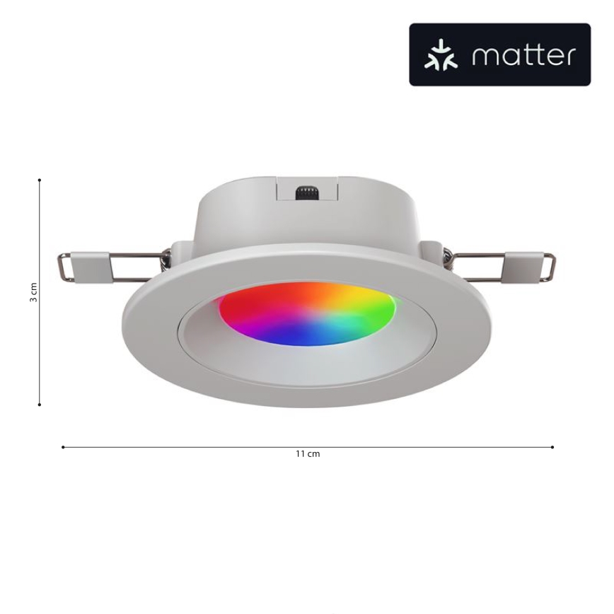 Nanoleaf - LED RGBW Prigušiva ugradbena svjetiljka ESSENTIALS LED/6W/230V 2700-6500K CRI 90 Wi-Fi