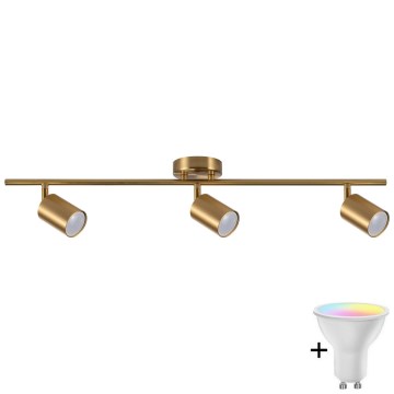 LED RGBW prigušiva ugradna spot svjetiljka GOLDI 3xGU10/6,5W/230V 2700-6500K Wi-Fi zlatna