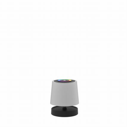 LED RGBW stolna lampa s prigušivanjem, upravljanje dodirom, za vanjsku upotrebu, punjiva, LED/2W/5V, IP44, 1200 mAh, siva