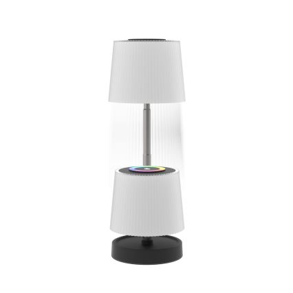 LED RGBW stolna lampa s prigušivanjem, upravljanje dodirom, za vanjsku upotrebu, punjiva, LED/2W/5V, IP44, 1200 mAh, siva