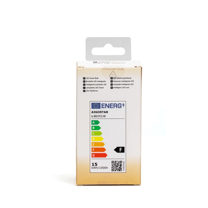 LED RGBW Prigušiva žarulja A60 E27/15W/230V 2700-6500K Wi-Fi - Aigostar