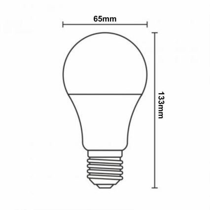 LED RGBW Prigušiva žarulja A60 E27/15W/230V 2700-6500K Wi-Fi Tuya