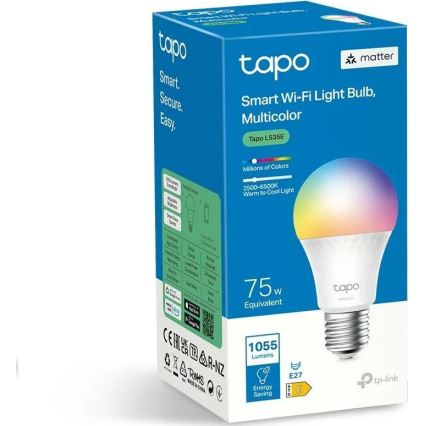 LED RGBW prigušiva žarulja A60 E27/8,6W/230V 2500-6500K Wi-Fi - TP-Link
