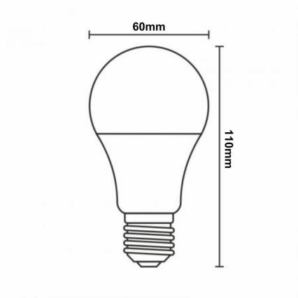 LED RGBW Prigušiva žarulja A60 E27/9W/230V 2700-6500K Wi-Fi Tuya
