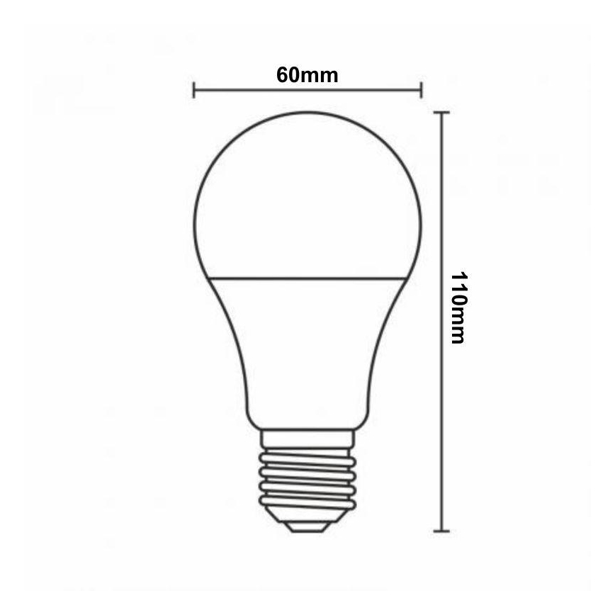 LED RGBW Prigušiva žarulja A60 E27/9W/230V 2700-6500K Wi-Fi Tuya
