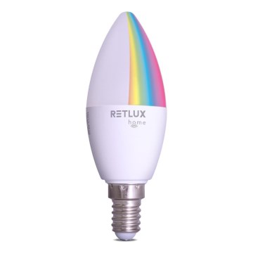 LED RGBW Prigušiva žarulja C37 E14/4,5W/230V 2700-6500K Wi-Fi Tuya