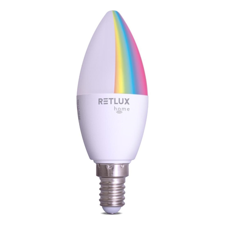 LED RGBW Prigušiva žarulja C37 E14/4,5W/230V 2700-6500K Wi-Fi Tuya