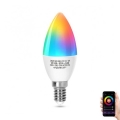 LED RGBW Prigušiva žarulja C37 E14/5W/230V 3000-6500K Wi-Fi - Aigostar