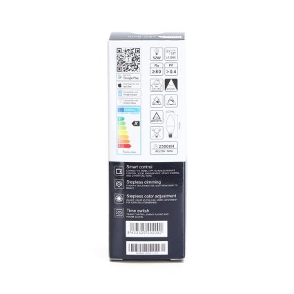 LED RGBW Prigušiva žarulja C37 E14/5W/230V 3000-6500K Wi-Fi - Aigostar