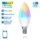 LED RGBW Prigušiva žarulja C37 E14/6,5W/230V 2700-6500K Wi-Fi - Aigostar