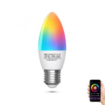 LED RGBW Prigušiva žarulja C37 E27/7W/230V 3000-6500K Wi-Fi - Aigostar