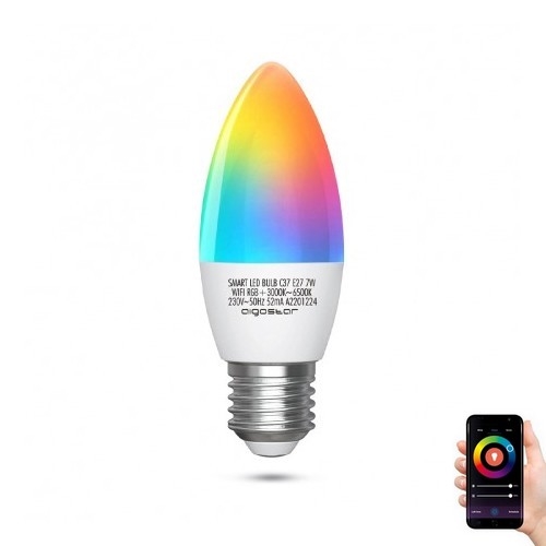 LED RGBW Prigušiva žarulja C37 E27/7W/230V 3000-6500K Wi-Fi - Aigostar