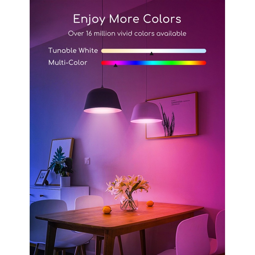 LED RGBW Prigušiva žarulja C37 E27/7W/230V 3000-6500K Wi-Fi - Aigostar