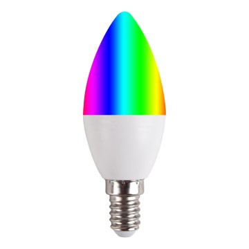 LED RGBW prigušiva žarulja E14/5,5W/230V 3000-6500K Wi-Fi Tuya