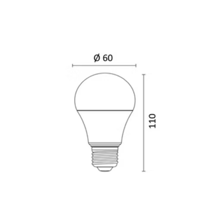 LED RGBW Prigušiva žarulja E27/8,5W/230V 3000-6500K Wi-Fi - Reality