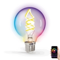 LED RGBW Prigušiva žarulja FILAMENT G80 E27/4,9W/230V 2700K Wi-Fi - Aigostar