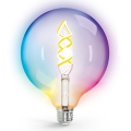 LED RGBW Prigušiva žarulja FILAMENT MESH Smart G125 E27/4,9W/230V 2700K - Aigostar