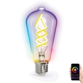 LED RGBW Prigušiva žarulja FILAMENT ST64 E27/4,9W/230V 2700-6500K Wi-Fi - Aigostar