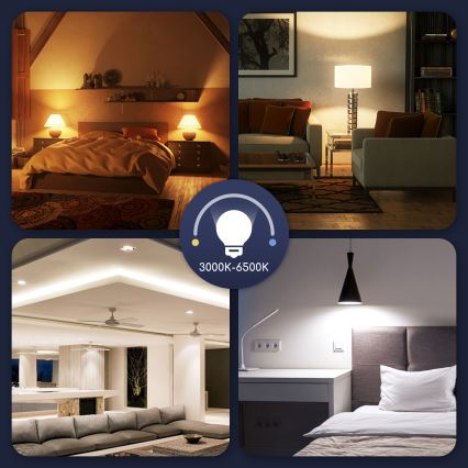 LED RGBW Prigušiva žarulja G45 E14/7W/230V 3000-6500K Wi-Fi - Aigostar