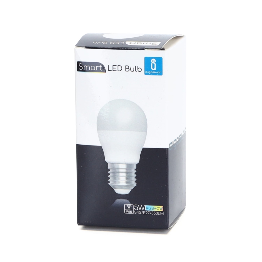 LED RGBW Prigušiva žarulja G45 E27/5W/230V 3000-6500K Wi-Fi - Aigostar