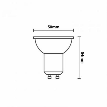 LED RGBW Prigušiva žarulja GU10/4,5W/230V 2700-6500K Wi-Fi Tuya