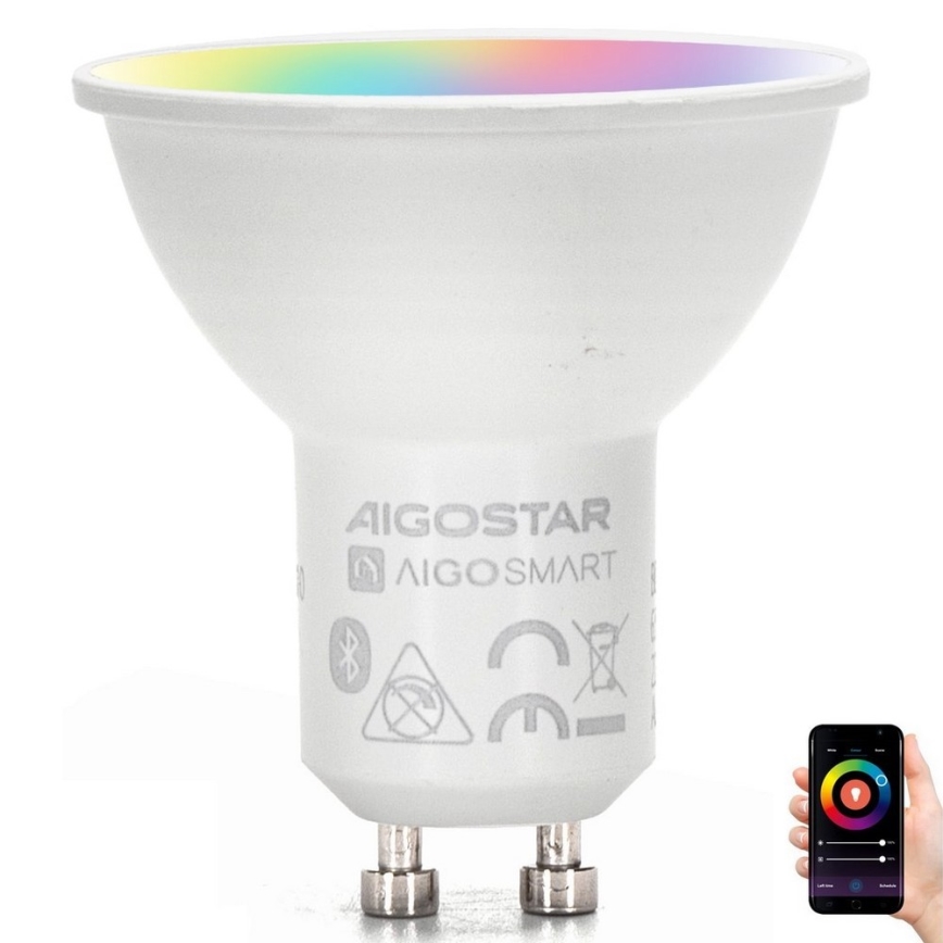 LED RGBW Prigušiva žarulja GU10/4,9W/230V 2700-6500K - Aigostar