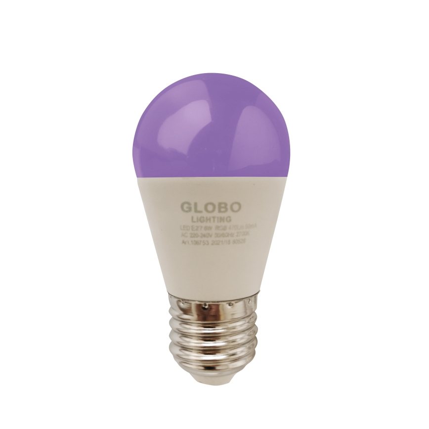 LED RGBW Prigušiva žarulja E27/6W/230V 3000K + daljinski upravljač - Globo