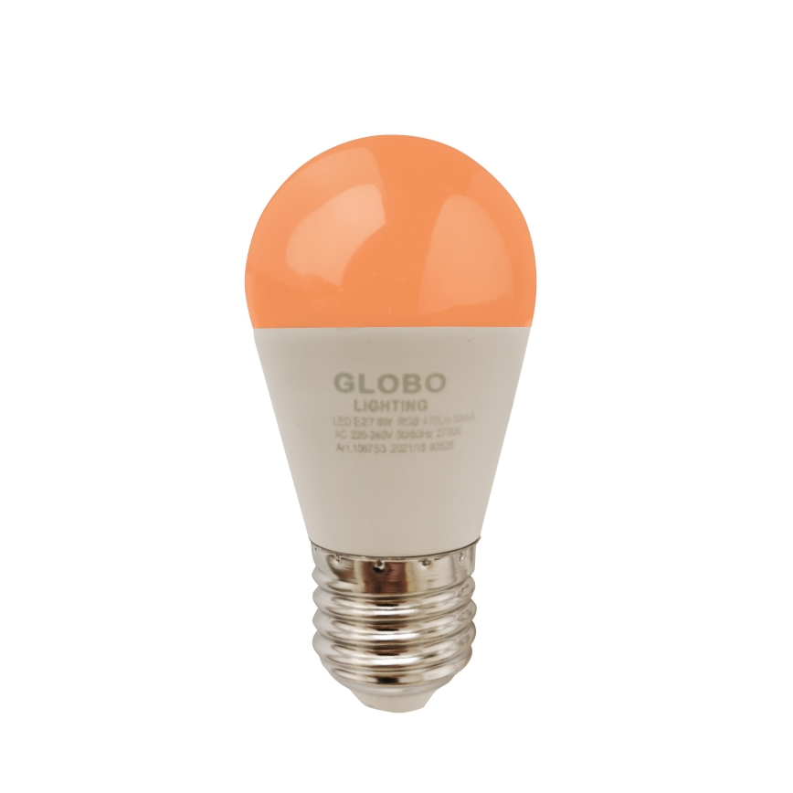 LED RGBW Prigušiva žarulja E27/6W/230V 3000K + daljinski upravljač - Globo