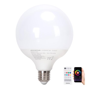 LED RGBW Prigušiva žarulja MESH G120 E27/4,9W/230V 2700-6500K + daljinski upravljač - Aigostar