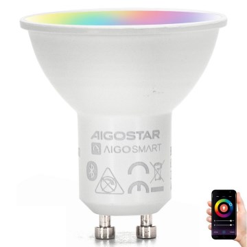 LED RGBW Prigušiva žarulja MESH Smart GU10/6,5W/230V 2700-6500K - Aigostar