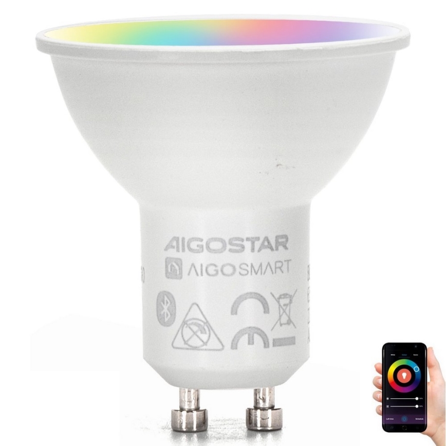 LED RGBW Prigušiva žarulja MESH Smart GU10/6,5W/230V 2700-6500K - Aigostar